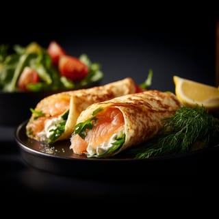 Smoked Salmon Crepe Roll